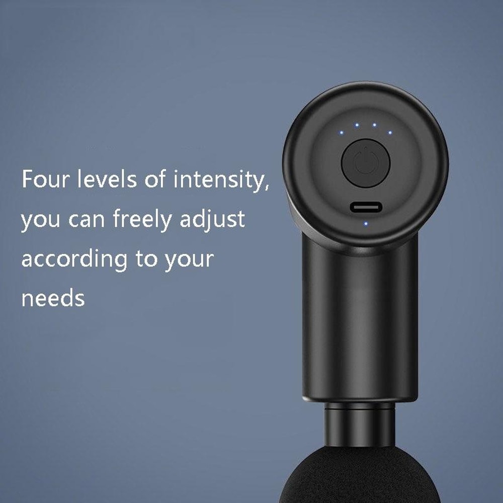 SX 566 Mini Massage Gun For Deep Tissue Recovery With 4 Heads Type C Fast Charging 2