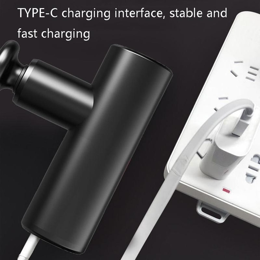 SX 566 Mini Massage Gun For Deep Tissue Recovery With 4 Heads Type C Fast Charging 4