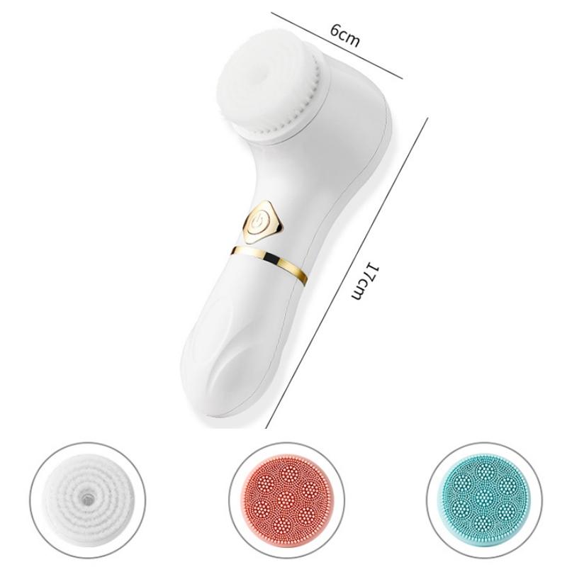 GlowSpin Deep Pore Facial Cleansing Brush With Silicone Heads Blackhead Care 4