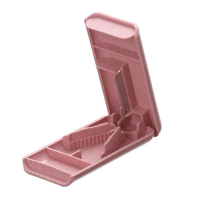 Portable Pill Cutter Divider With Stainless Steel Blade And Storage Compartment 2