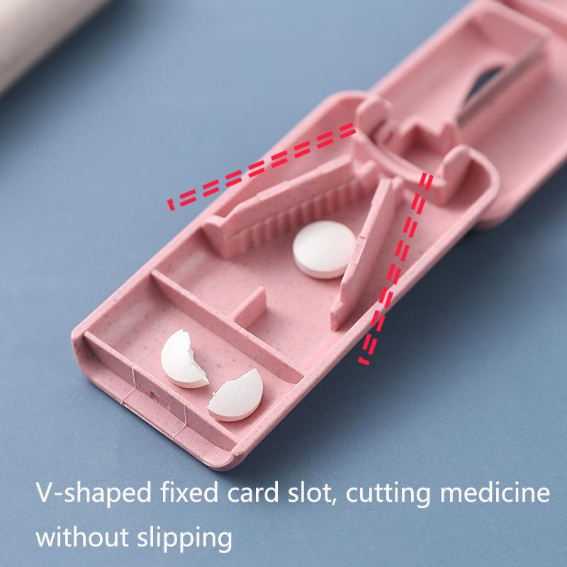 Portable Pill Cutter Divider With Stainless Steel Blade And Storage Compartment 6
