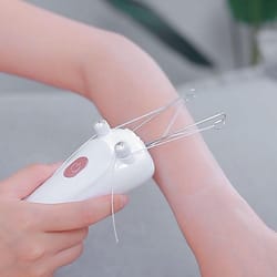 silkglow usb rechargeable facial hair remover with led light for smooth, painless hair removal