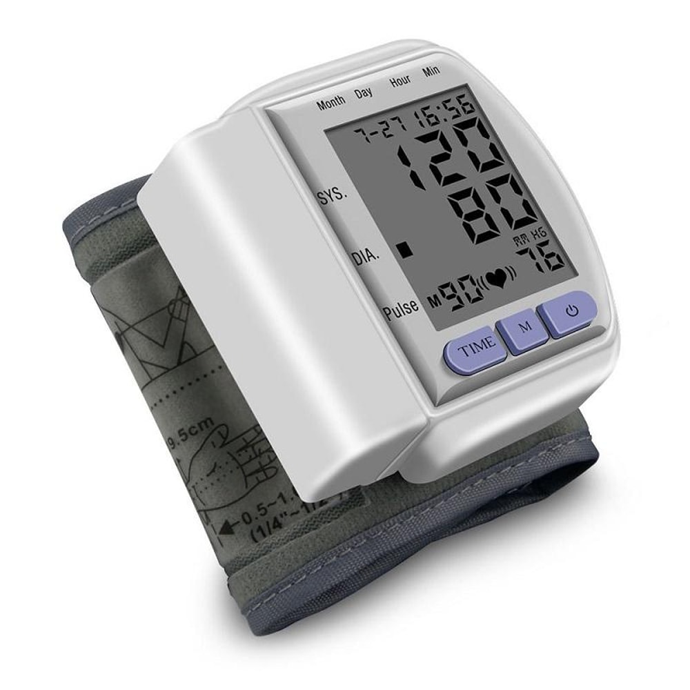CK 102S Digital Wrist Blood Pressure Monitor With Heart Rate Tracking And Large LCD Display 5