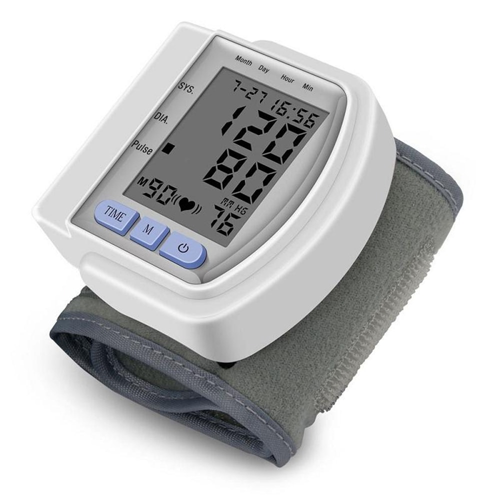 CK 102S Digital Wrist Blood Pressure Monitor With Heart Rate Tracking And Large LCD Display 1