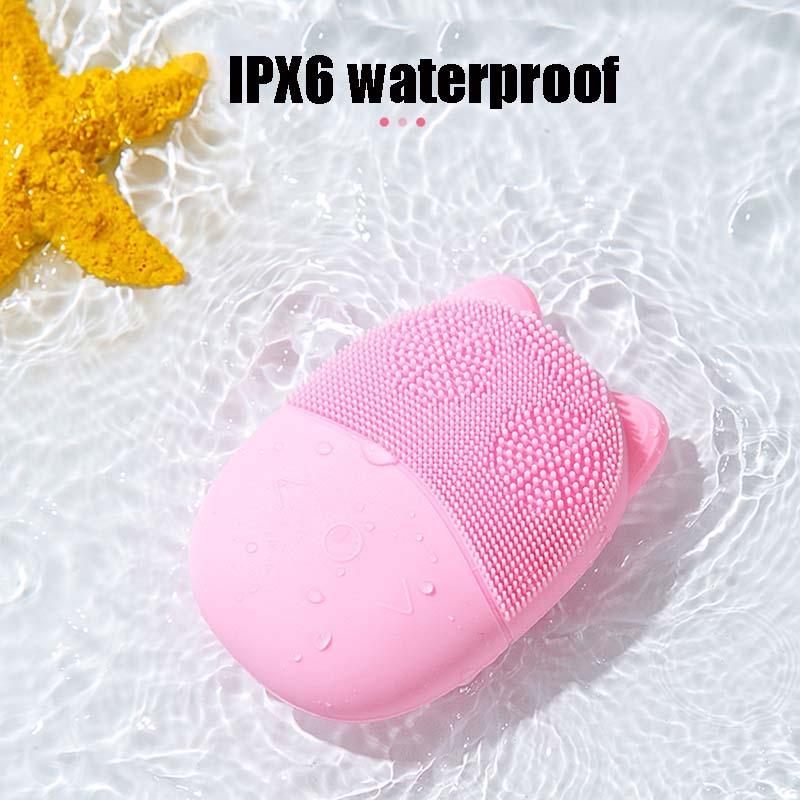 GlowSonic Waterproof Silicone Facial Cleansing Brush With Ultrasonic Massage USB Rechargeable Desi 3