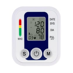 zk b02 automatic upper arm blood pressure monitor with voice guidance & heart rate tracking