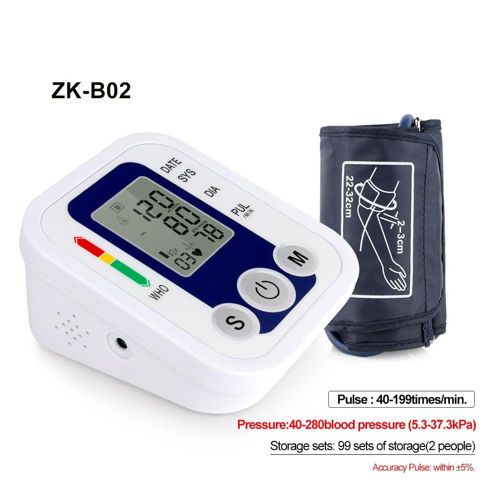 ZK B02 Automatic Upper Arm Blood Pressure Monitor With Voice Guidance Heart Rate Tracking 4