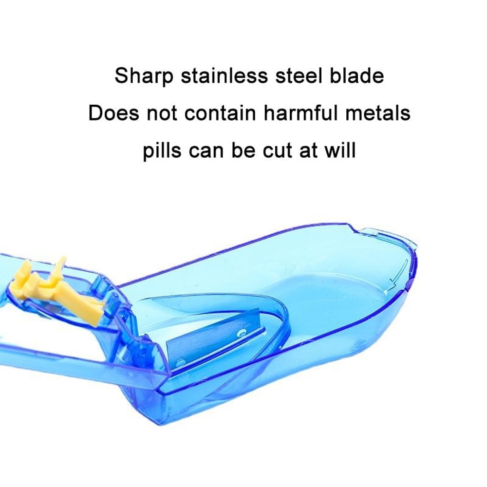 Portable Pill Cutter Pill Organizer Set With Stainless Steel Blade 3