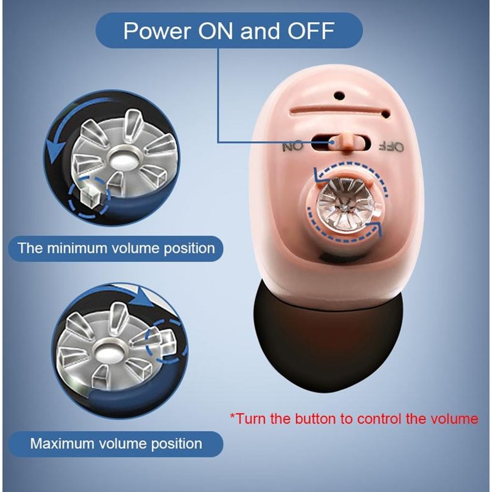 ClearTone Rechargeable Invisible Hearing Aid With Noise Reduction For Seniors Adults 2