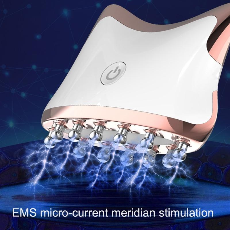 EMS Color Light Face Neck Massager Microcurrent Skin Lifting And Gua Sha Therapy Device 4