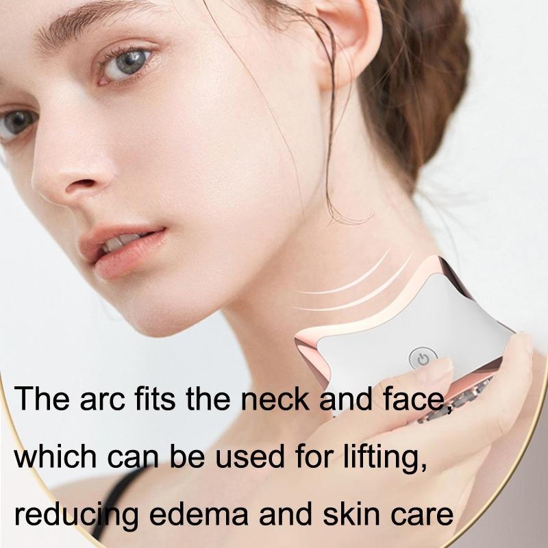 EMS Color Light Face Neck Massager Microcurrent Skin Lifting And Gua Sha Therapy Device 6