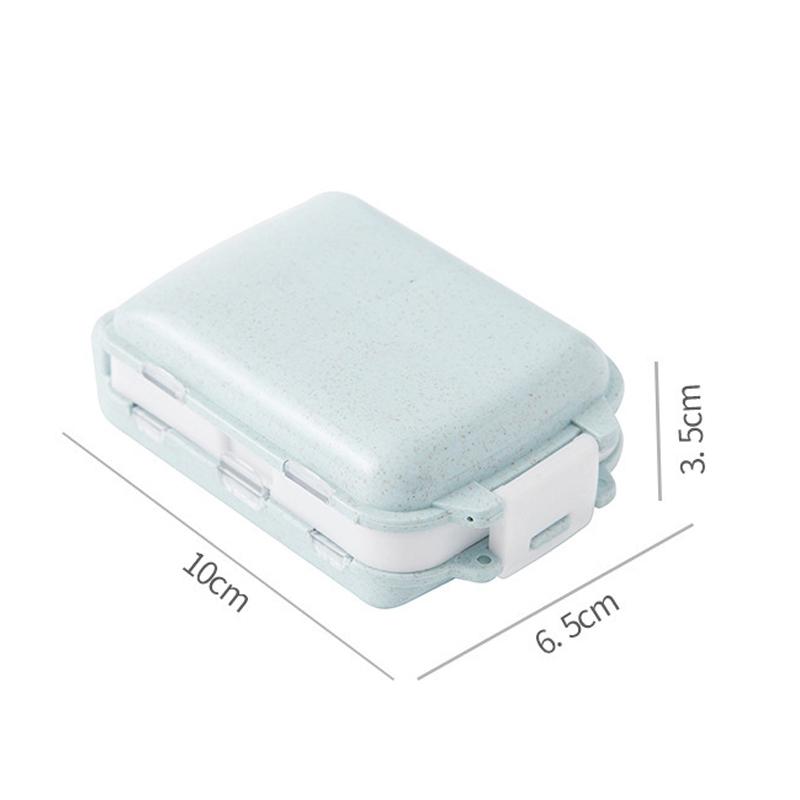 EcoSeal Portable Pill Organizer Wheat Straw Travel Pill Box With Moisture Proof Compartments 2