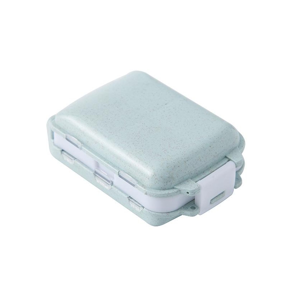 EcoSeal Portable Pill Organizer Wheat Straw Travel Pill Box With Moisture Proof Compartments 9