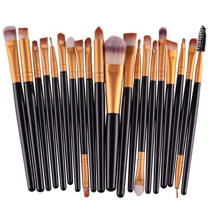 Makeup Brush Set With Wooden Handles Soft Nylon Bristles For Flawless Beauty Application 1