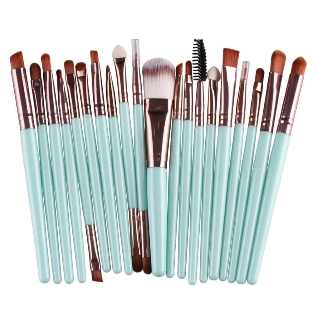 Makeup Brush Set With Wooden Handles Soft Nylon Bristles For Flawless Beauty Application 3