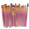 Makeup Brush Set With Wooden Handles Soft Nylon Bristles For Flawless Beauty Application 9