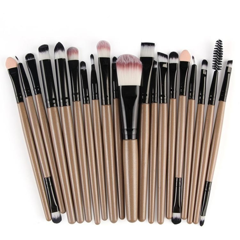 Makeup Brush Set With Wooden Handles Soft Nylon Bristles For Flawless Beauty Application 10