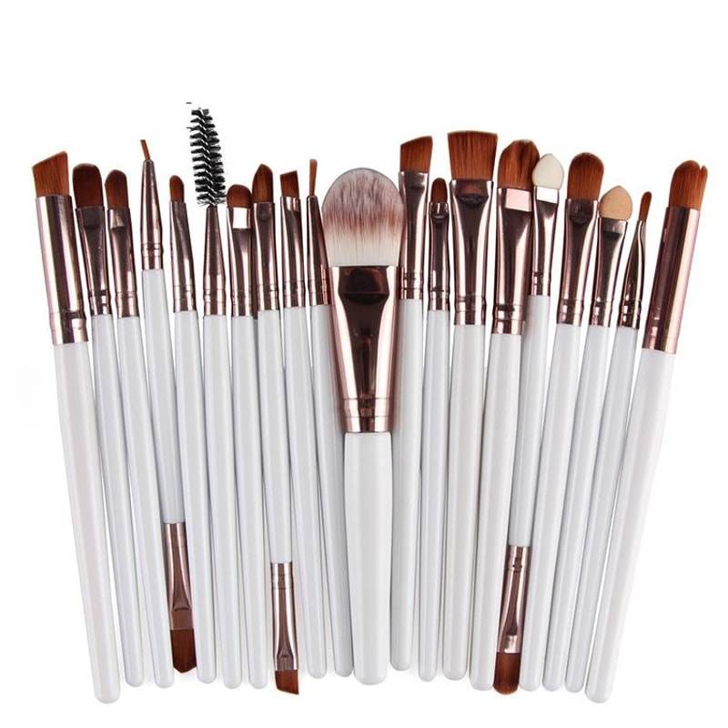 Makeup Brush Set With Wooden Handles Soft Nylon Bristles For Flawless Beauty Application 13