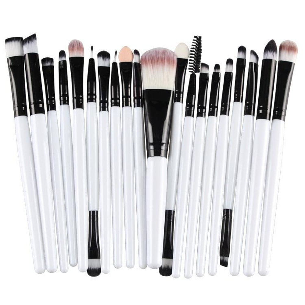 Makeup Brush Set With Wooden Handles Soft Nylon Bristles For Flawless Beauty Application 8