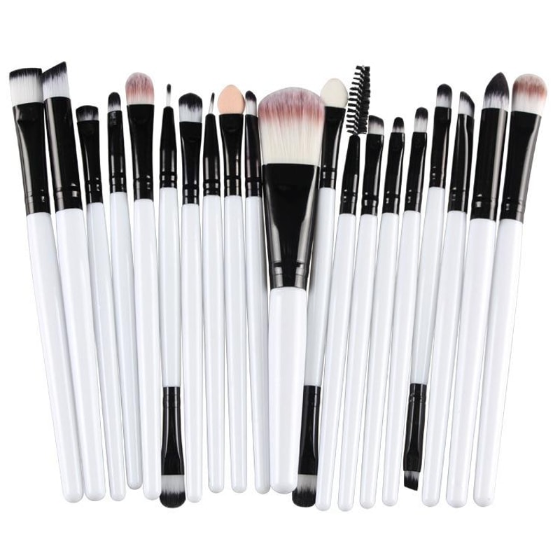 Makeup Brush Set With Wooden Handles Soft Nylon Bristles For Flawless Beauty Application 8