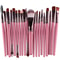 Makeup Brush Set With Wooden Handles Soft Nylon Bristles For Flawless Beauty Application 15