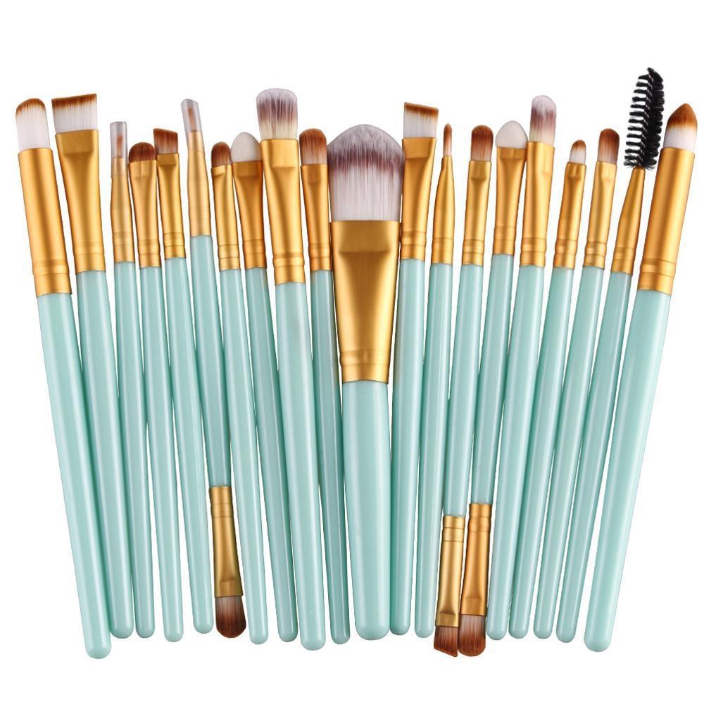 Makeup Brush Set With Wooden Handles Soft Nylon Bristles For Flawless Beauty Application 17