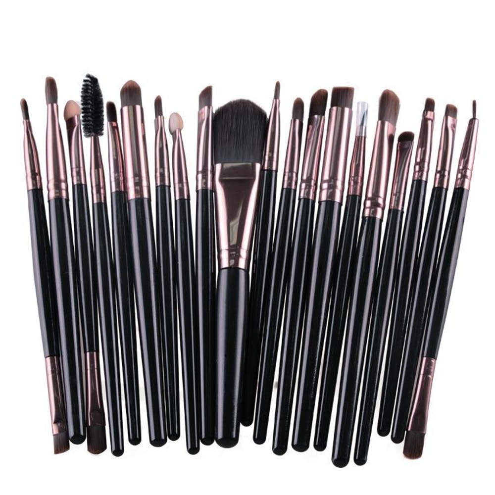 Makeup Brush Set With Wooden Handles Soft Nylon Bristles For Flawless Beauty Application 14