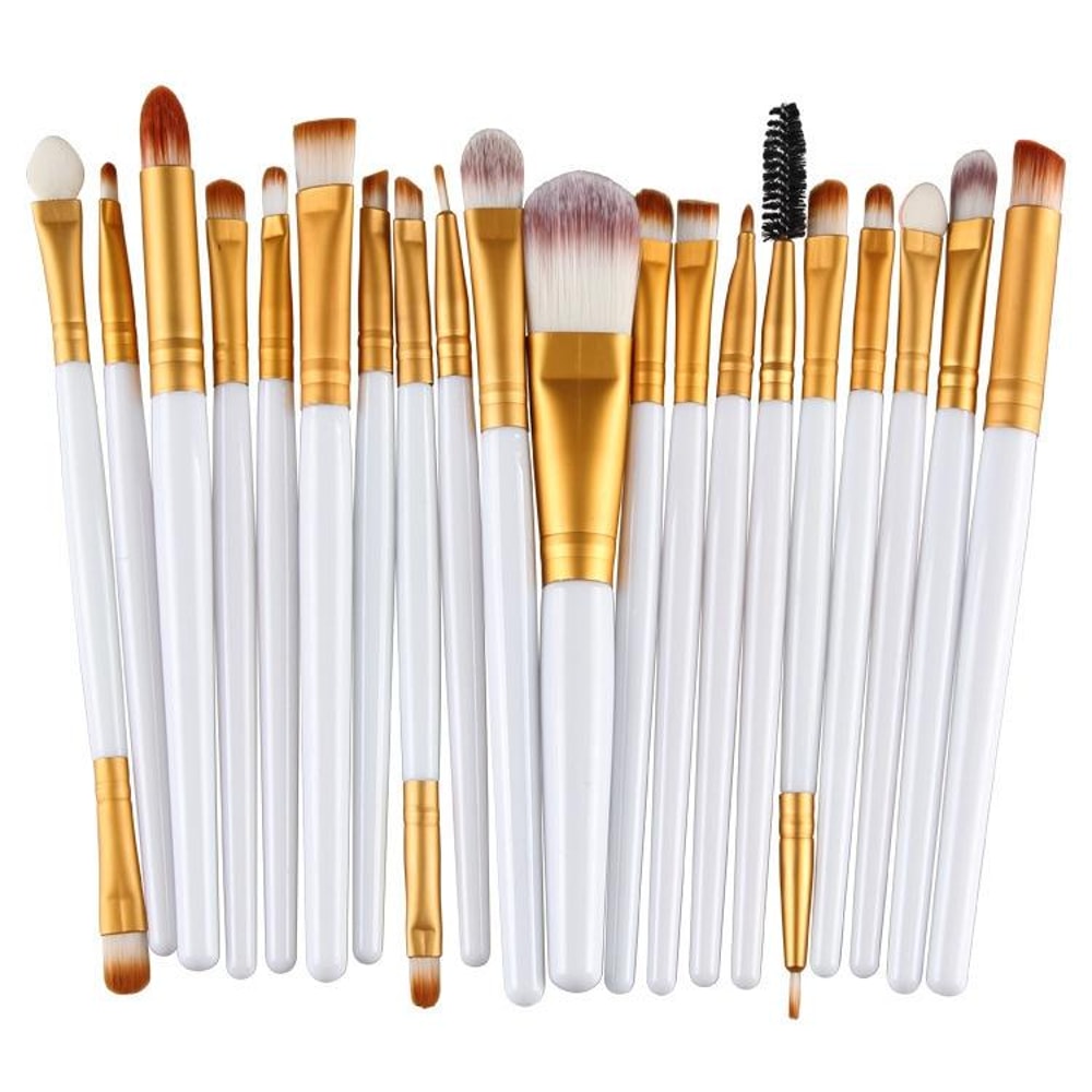 Makeup Brush Set With Wooden Handles Soft Nylon Bristles For Flawless Beauty Application 19