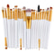 Makeup Brush Set With Wooden Handles Soft Nylon Bristles For Flawless Beauty Application 19