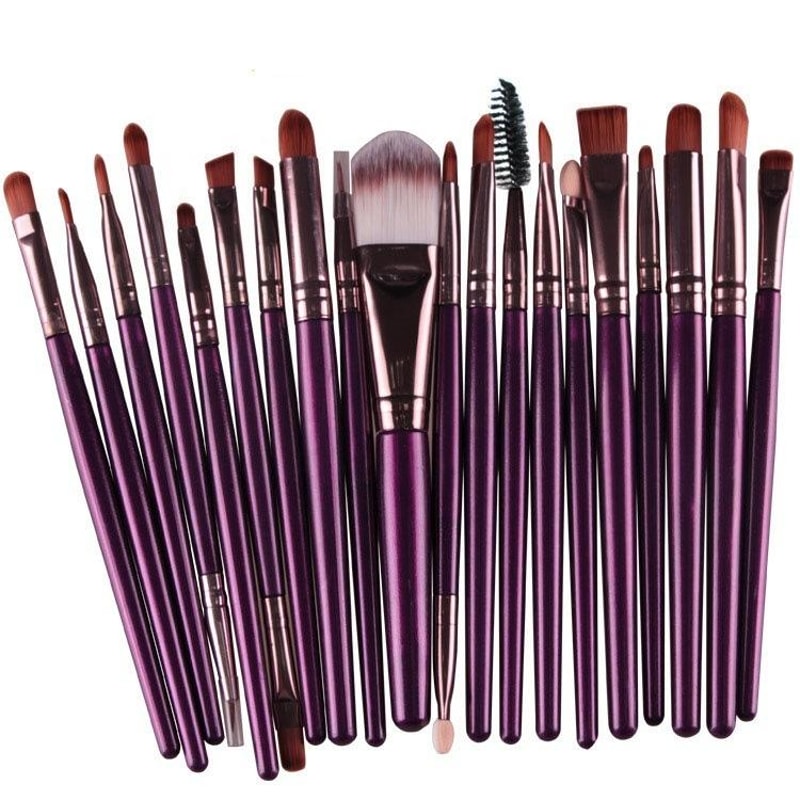 Makeup Brush Set With Wooden Handles Soft Nylon Bristles For Flawless Beauty Application 22