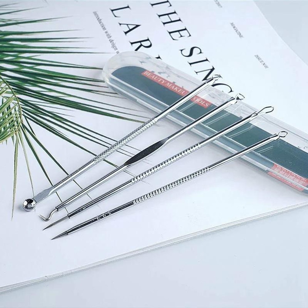 Precision Stainless Steel Blackhead Remover Tool Set For Acne Whiteheads Deep Pore Cleaning 4