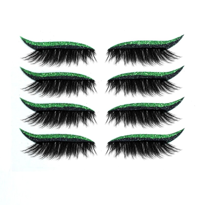 Waterproof Self Adhesive Glitter Eyeliner False Eyelash Stickers For Smoky Cat Eye Makeup 0
