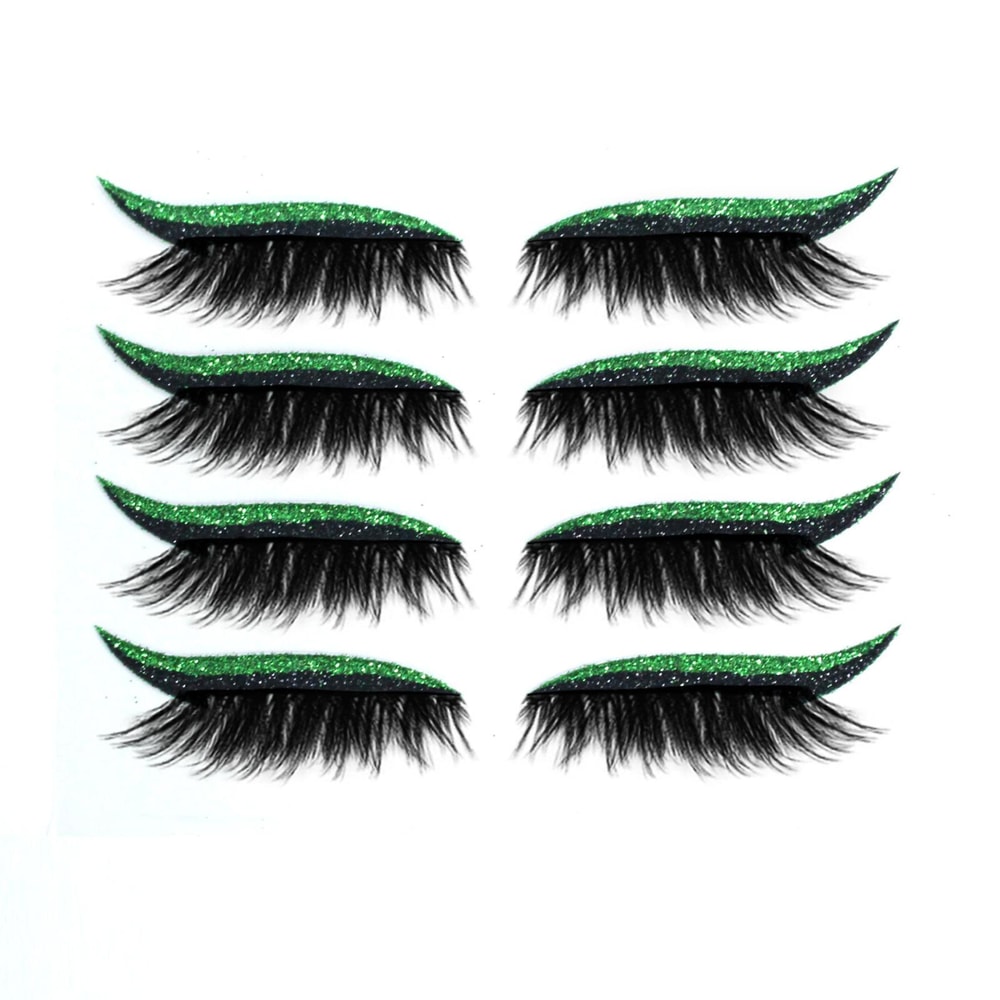 Waterproof Self Adhesive Glitter Eyeliner False Eyelash Stickers For Smoky Cat Eye Makeup 13