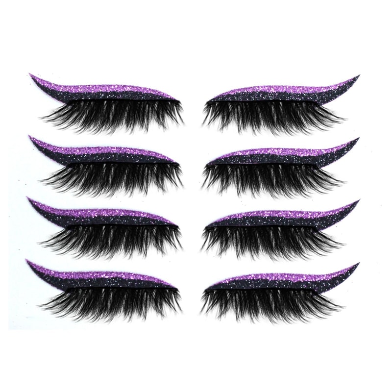 Waterproof Self Adhesive Glitter Eyeliner False Eyelash Stickers For Smoky Cat Eye Makeup 3
