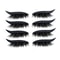 Waterproof Self Adhesive Glitter Eyeliner False Eyelash Stickers For Smoky Cat Eye Makeup 10