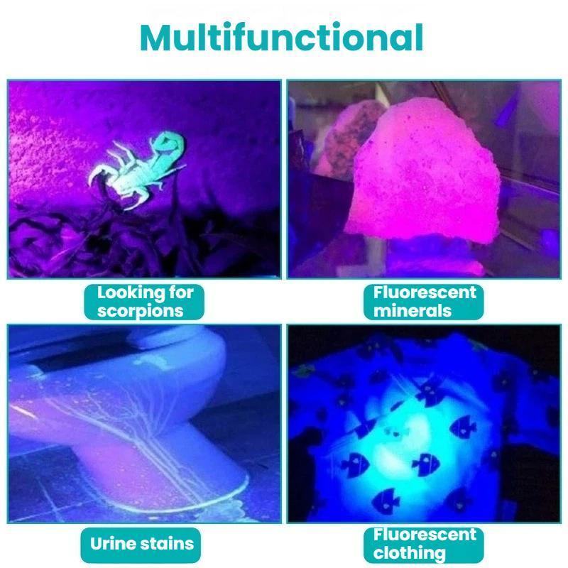100 LED UV Flashlight Banknote Detector For Currency Verification Pet Stain Scorpion Detection 3