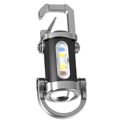 lumaclip rechargeable led keychain flashlight with 7 modes for camping, emergency & work use