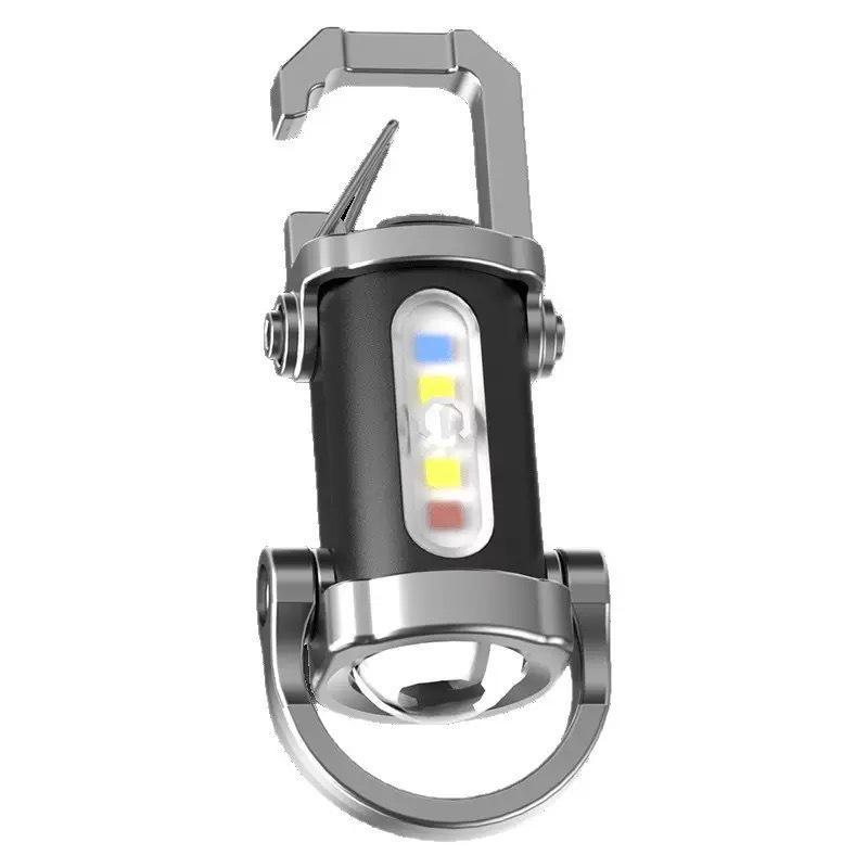 LumaClip Rechargeable LED Keychain Flashlight With 7 Modes For Camping Emergency Work Use 0
