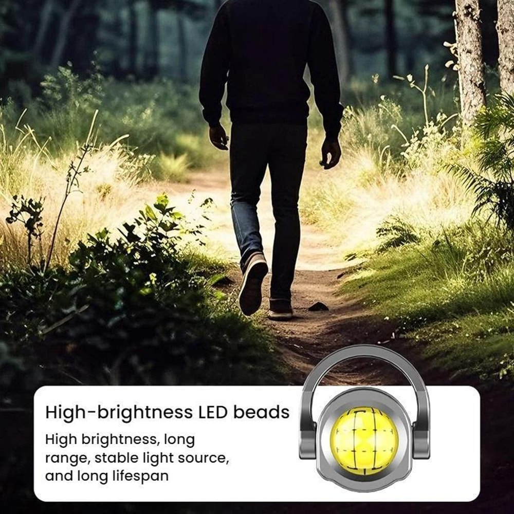 LumaClip Rechargeable LED Keychain Flashlight With 7 Modes For Camping Emergency Work Use 3