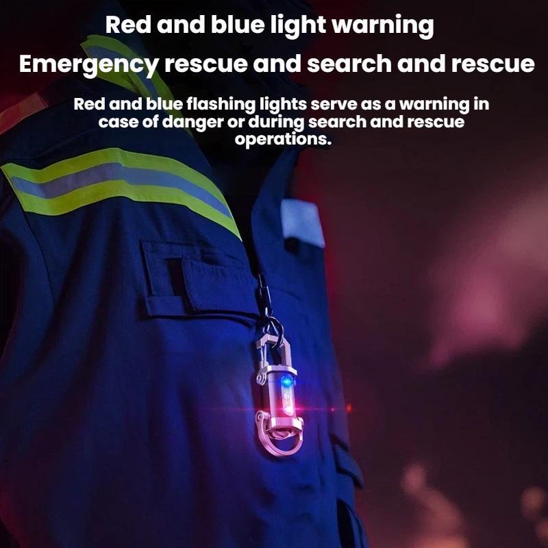 LumaClip Rechargeable LED Keychain Flashlight With 7 Modes For Camping Emergency Work Use 8
