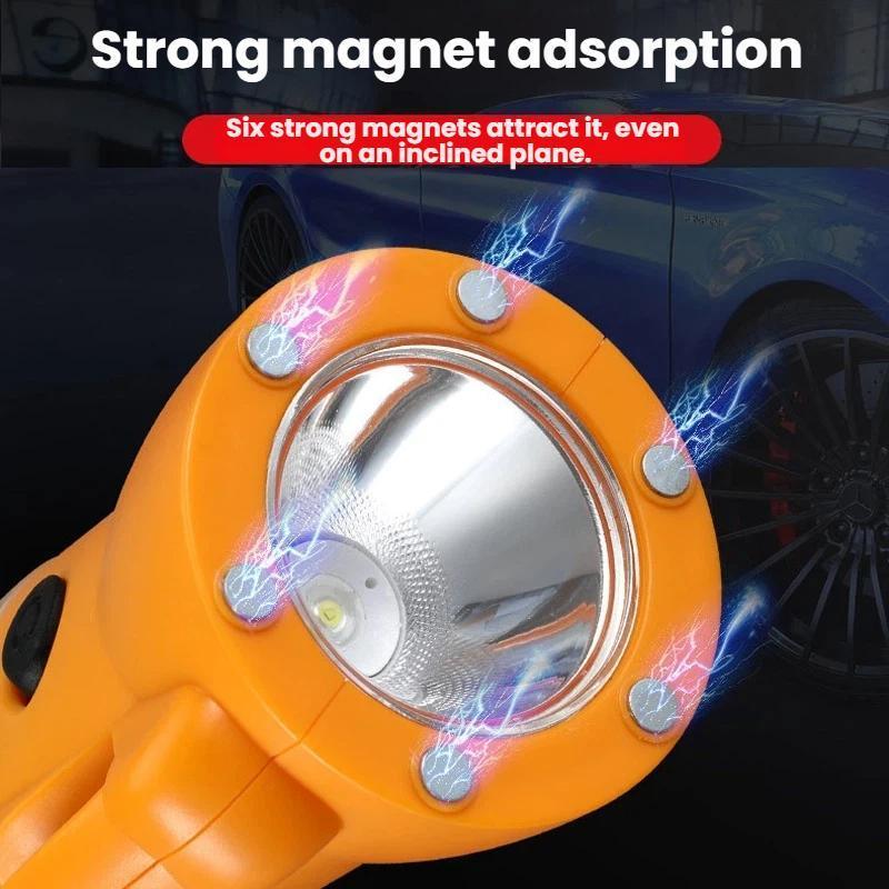 Magnetic COB Emergency Work Light With Safety Hammer Seatbelt Cutter 4