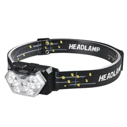 smart motion sensor led headlamp rechargeable waterproof head torch for camping, fishing & night work