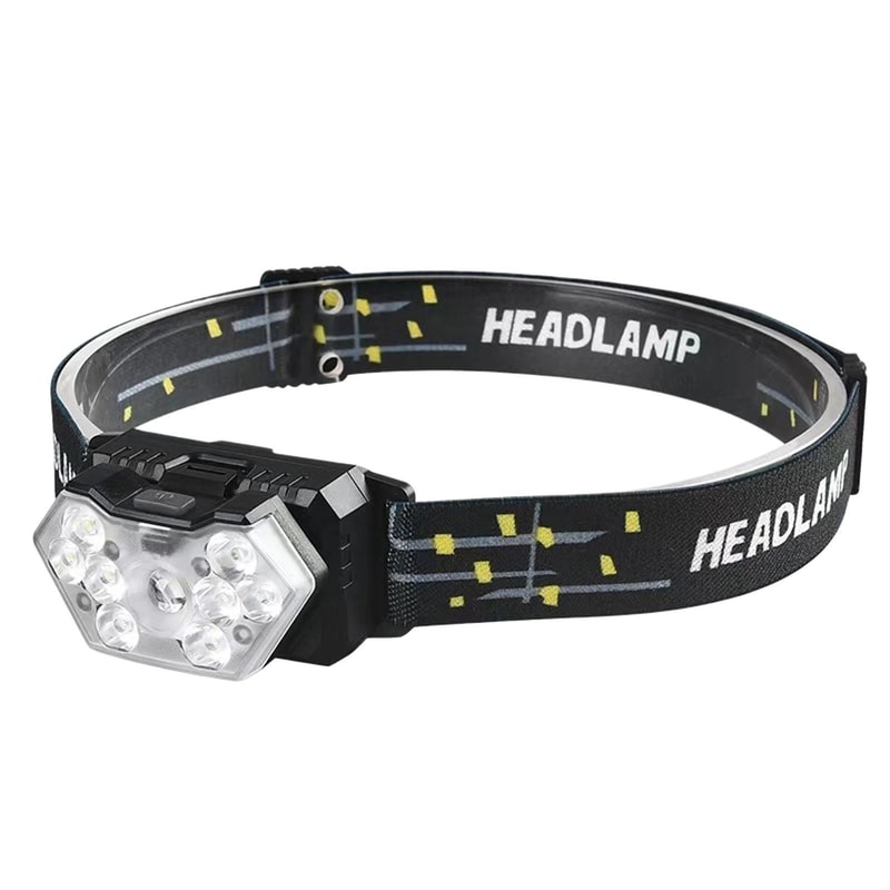 Smart Motion Sensor LED Headlamp Rechargeable Waterproof Head Torch For Camping Fishing Night Work 0