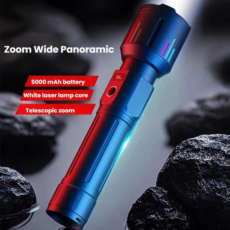 LumaStrike Pro Rechargeable Zoomable Flashlight With Power Bank Long Range LED Beam 1