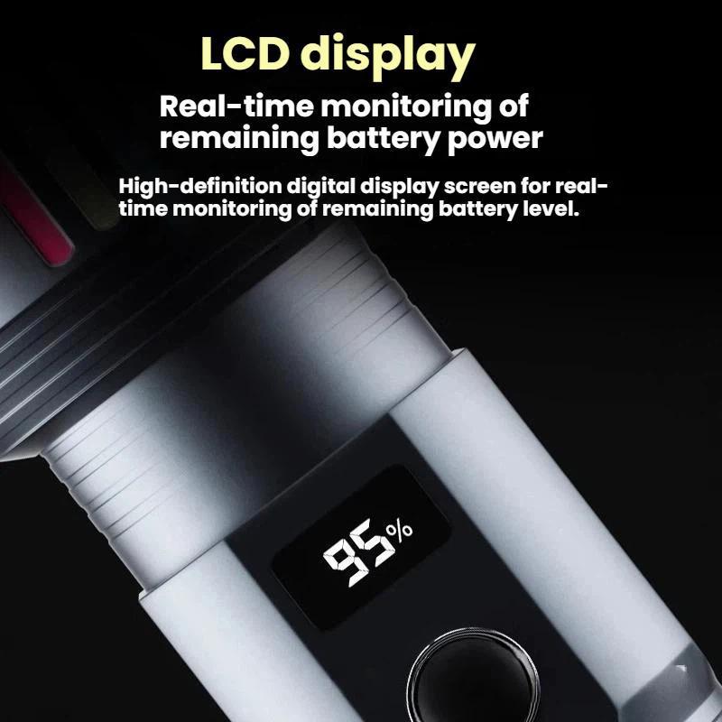 LumaStrike Pro Rechargeable Zoomable Flashlight With Power Bank Long Range LED Beam 7