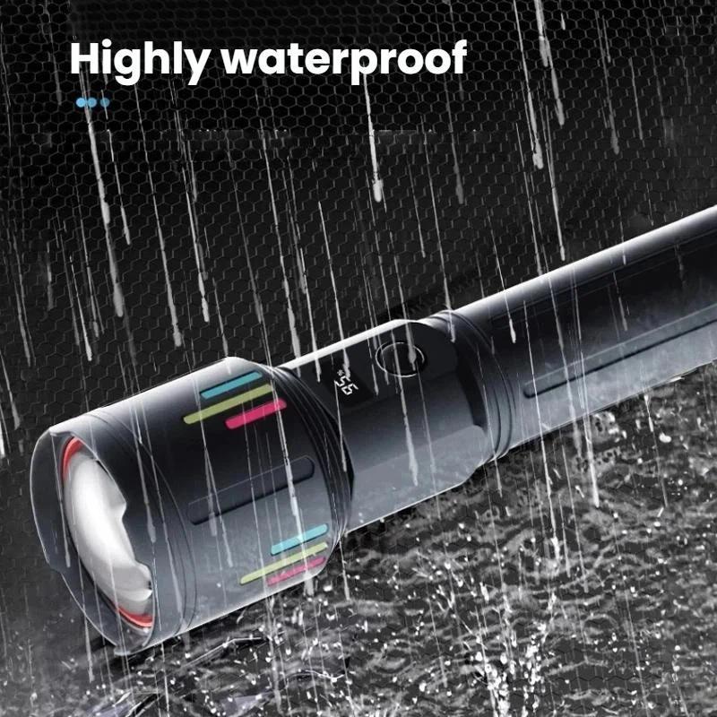 LumaStrike Pro Rechargeable Zoomable Flashlight With Power Bank Long Range LED Beam 10