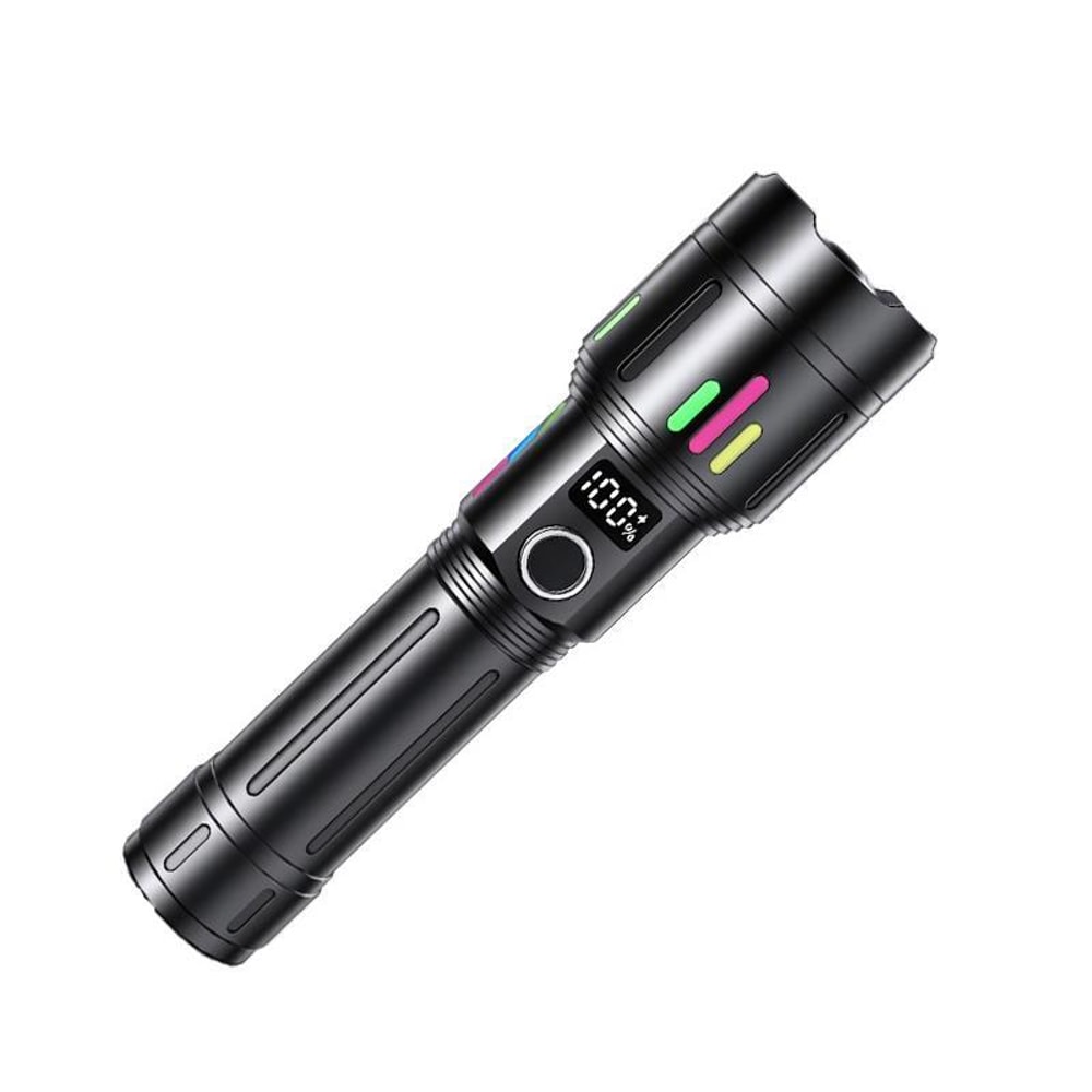 LumaStrike Pro Rechargeable Zoomable Flashlight With Power Bank Long Range LED Beam 0