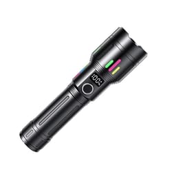 lumastrike pro rechargeable zoomable flashlight with power bank & long range led beam