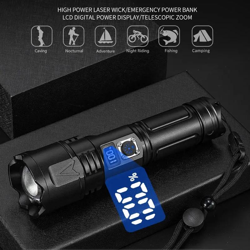E SMARTER A03 Rechargeable Tactical Flashlight 1500LM Long Range LED Flashlight With LCD Display 1