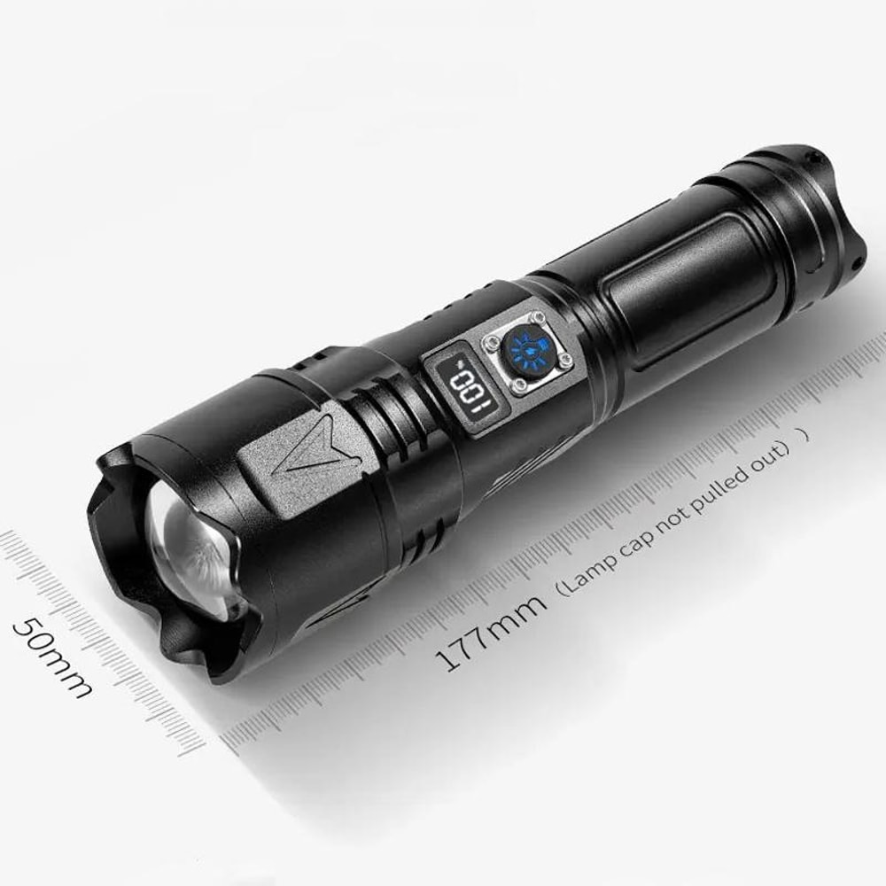 E SMARTER A03 Rechargeable Tactical Flashlight 1500LM Long Range LED Flashlight With LCD Display 4